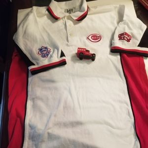 Cincinnati Reds Lee Sport Polo Shirt. Size Medium With 1991 Matchbox Tru…